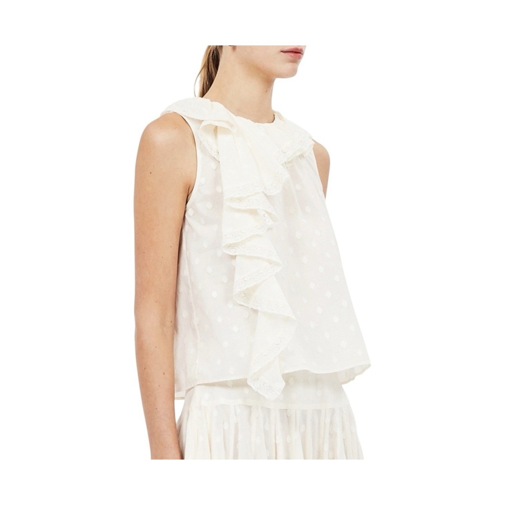 New Ulla Johnson Thalia Top Women's Size 4 Sleeveless Lace Coquette Luxury